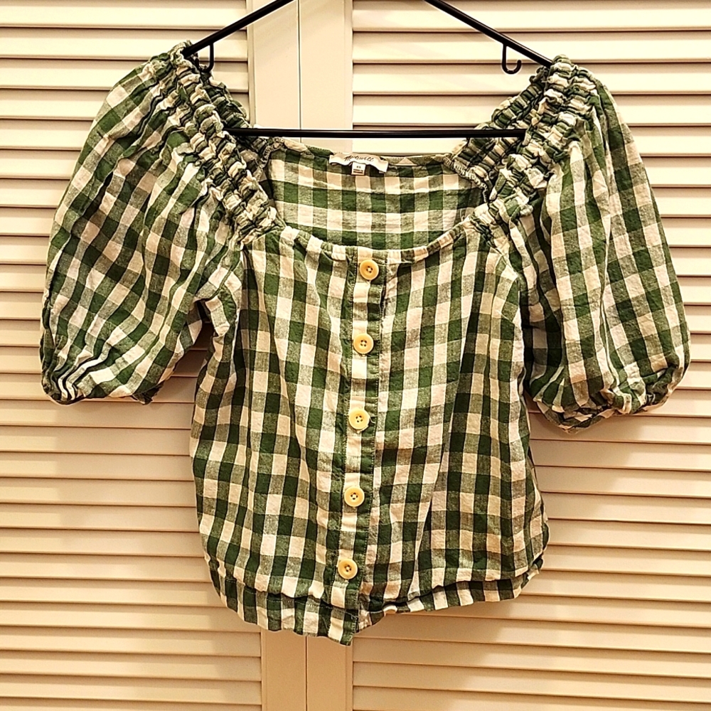 Madewell plaid top